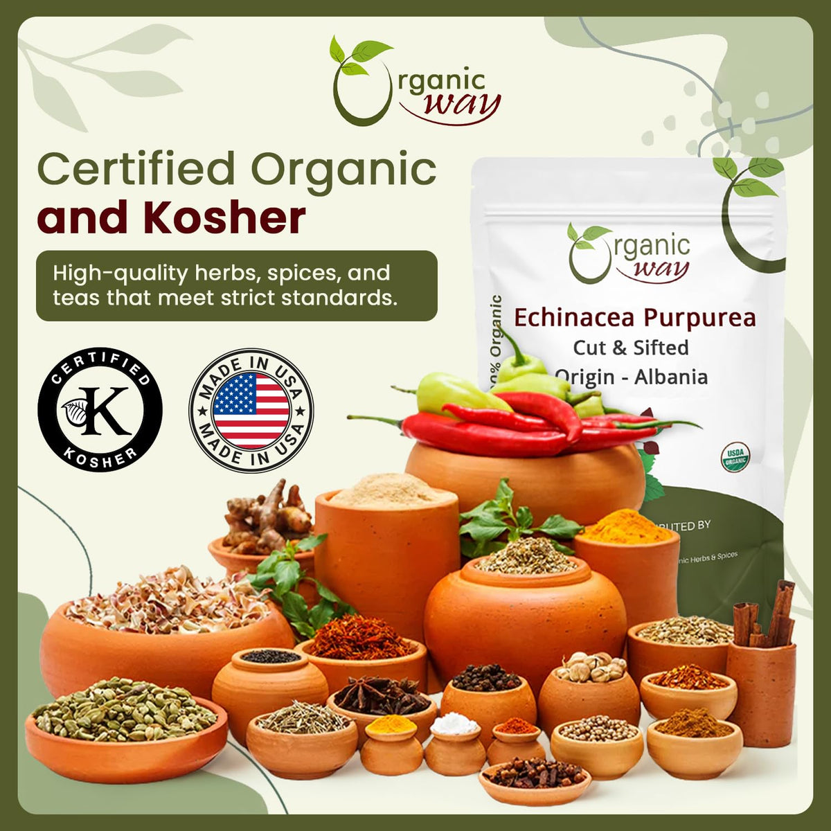 Echinacea Purpurea Cut & Sifted – Origin Albania
