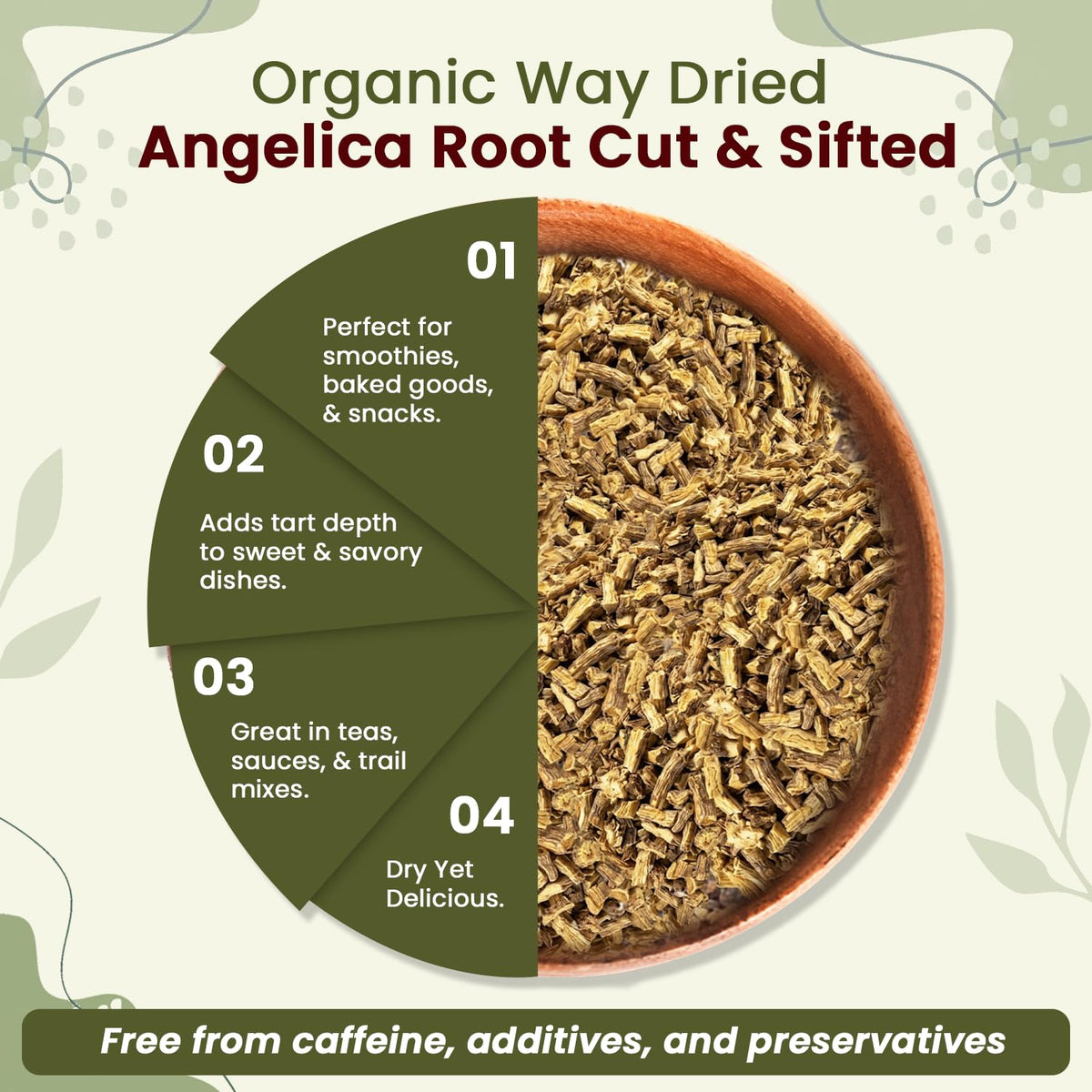 Dried Angelica Root Cut & Sifted - Origin Albania
