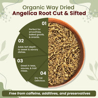 Dried Angelica Root Cut & Sifted - Origin Albania
