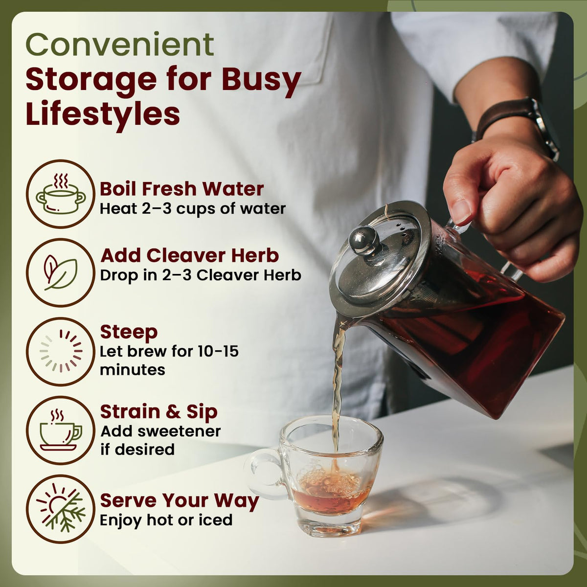 Dried Cleavers Herb Cut & Sifted