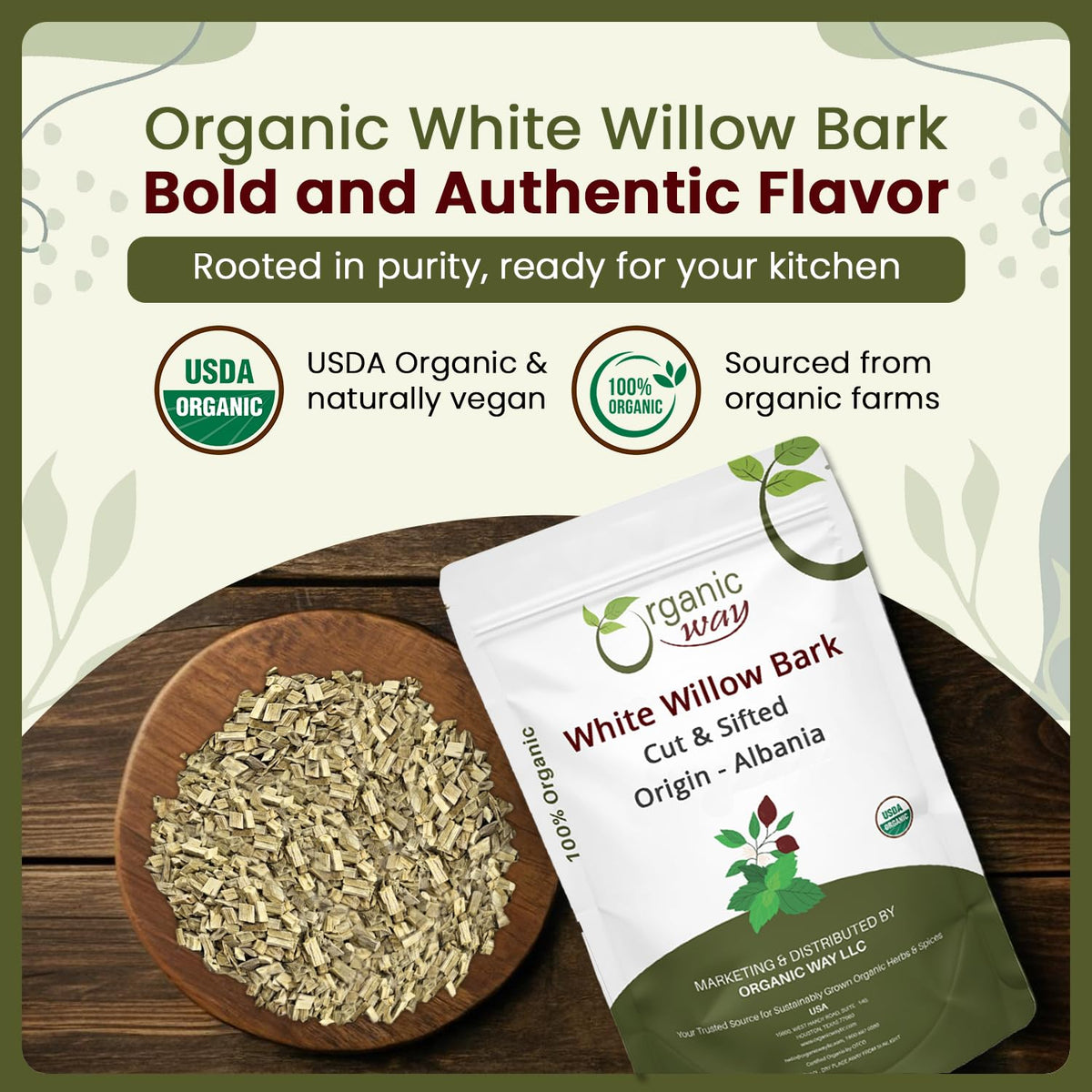 White Willow Bark Cut & Sifted - Origin Albania
