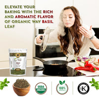 Organic Way Basil Leaf Cut and Sifted