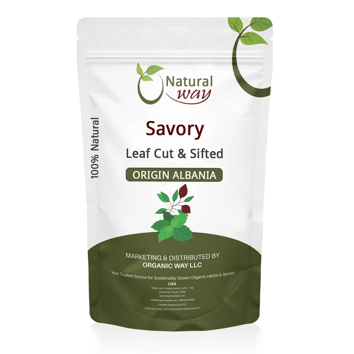 Natural Savory Leaf (Cut & Sifted), European Wild Harvest