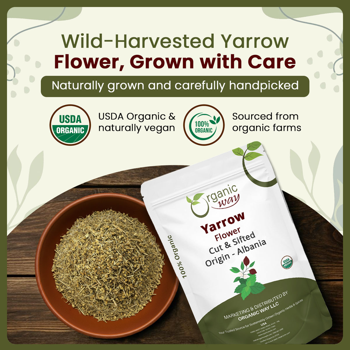 Yarrow Flower Cut & Sifted
