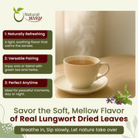 Natural Lungwort Dried Leaves Cut & Sifted -  European Wild Harvest