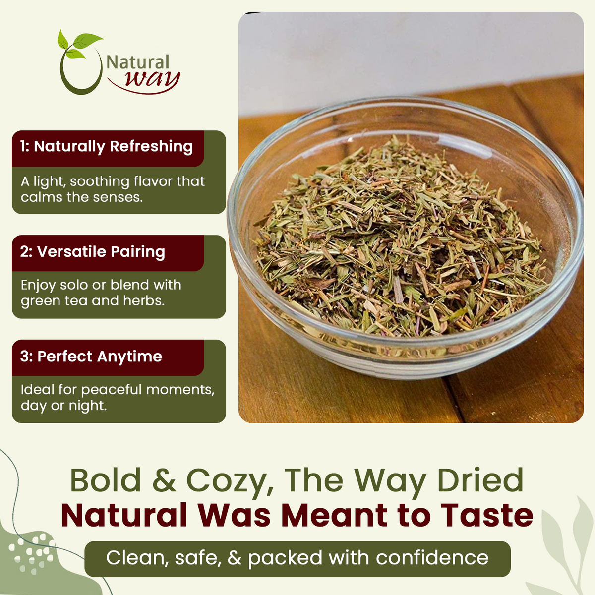 Natural Savory Leaf (Cut & Sifted), European Wild Harvest