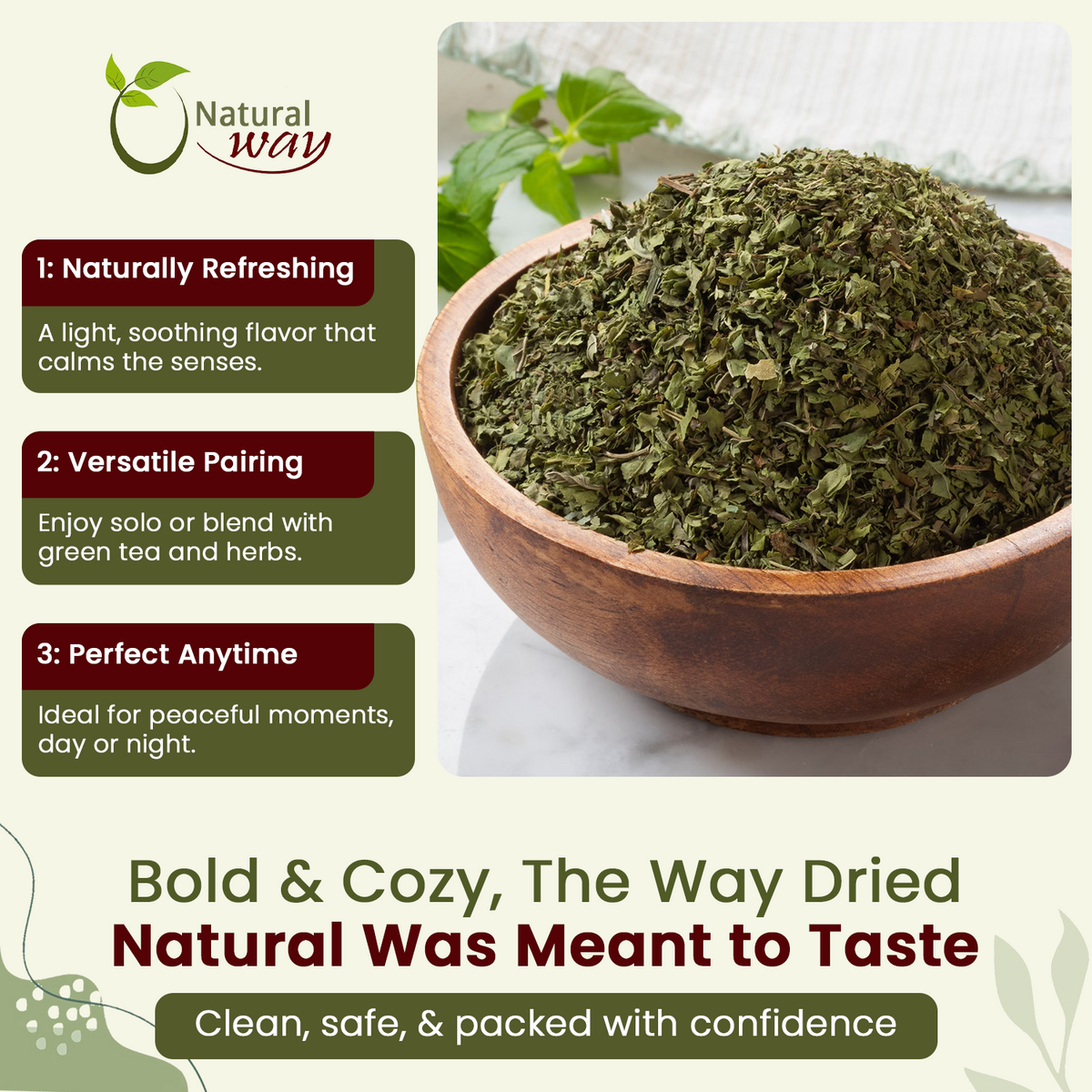 Natural Peppermint Leaf Cut & Sifted - European Wild Harvest