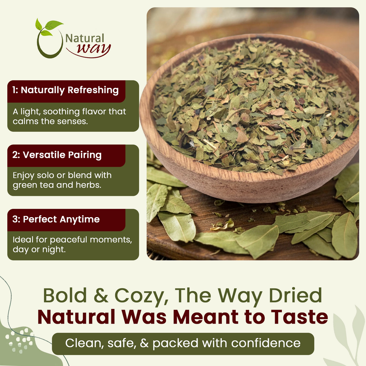 Natural Myrtle Leaf Powder, European Wild Harvest