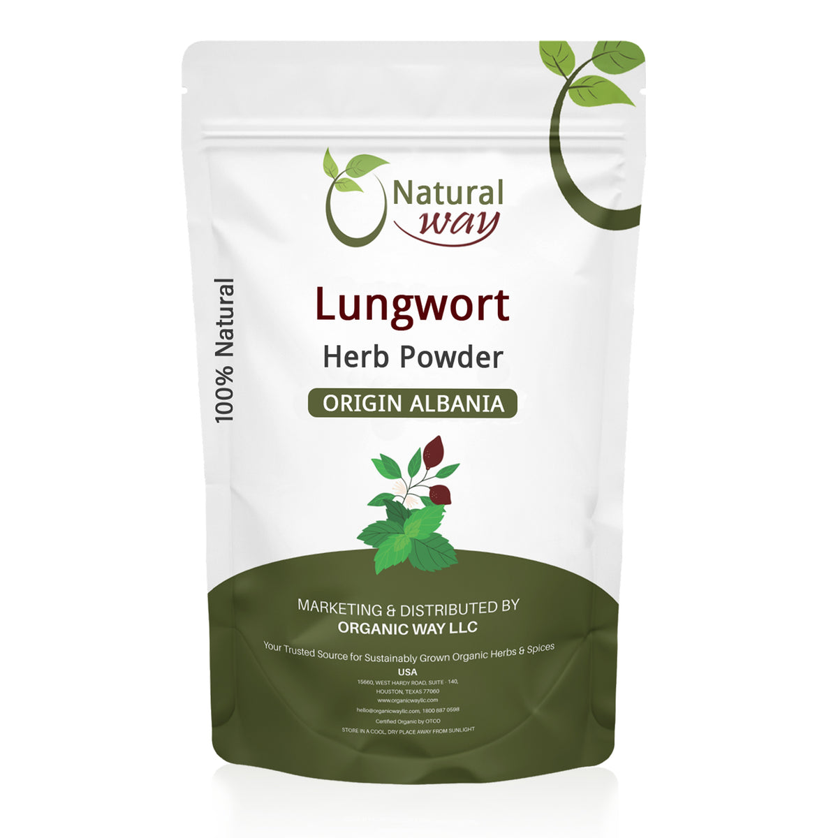 Natural Lungwort Herb Powder -  European Wild Harvest