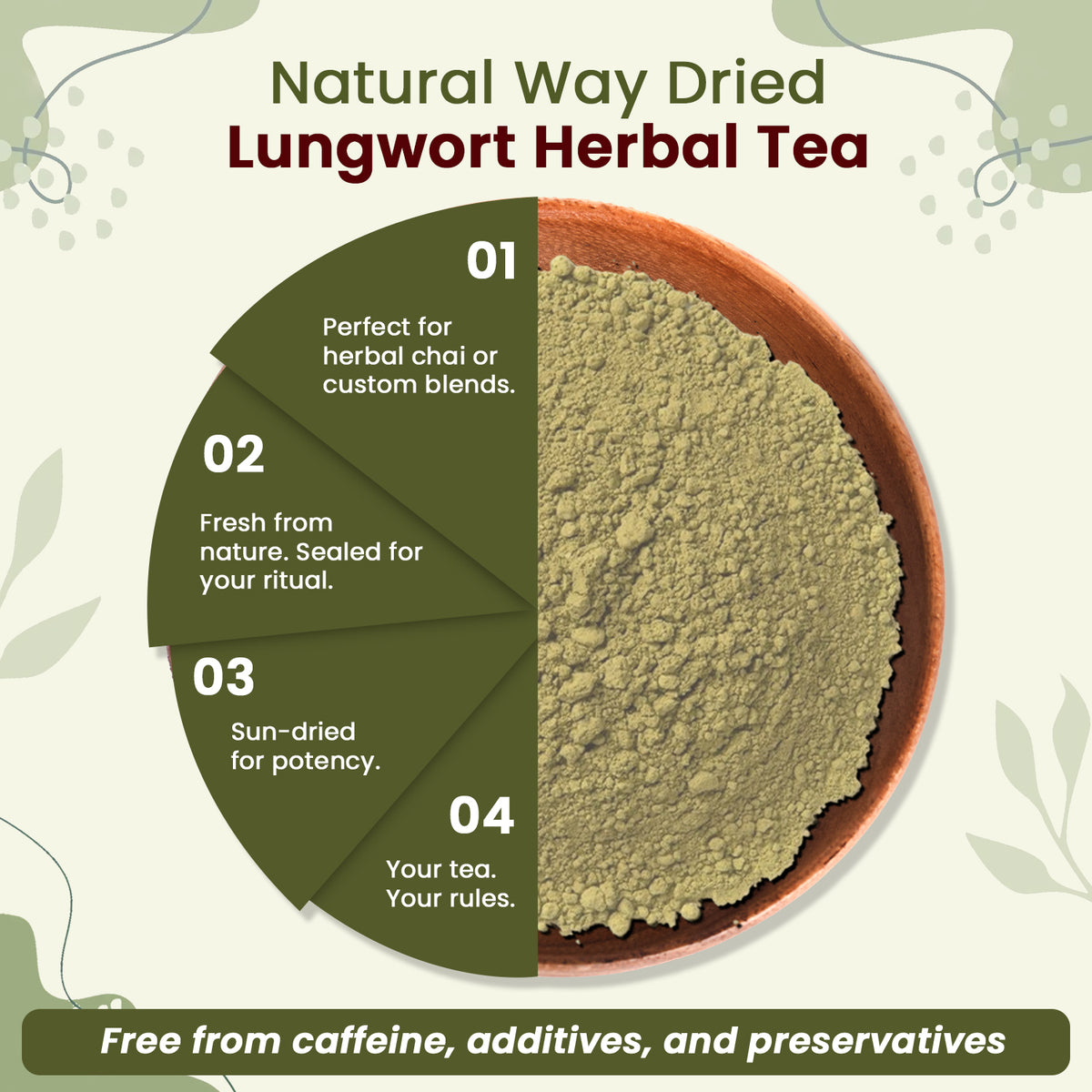 Natural Lungwort Herb Powder -  European Wild Harvest