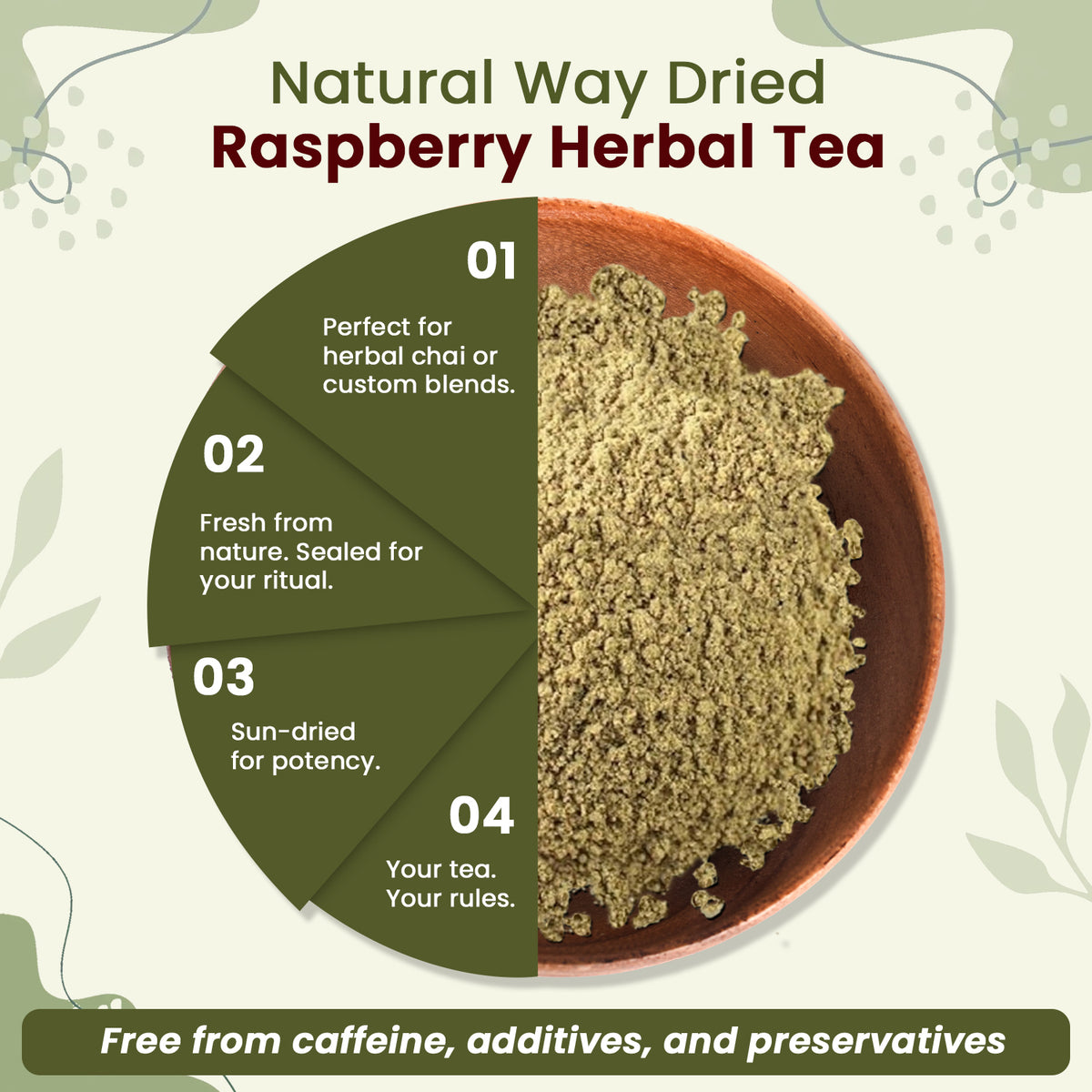 Natural Raspberry Leaf Powder -  European Wild Harvest