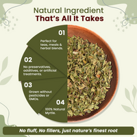 Natural Myrtle Leaf Powder, European Wild Harvest