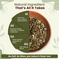 Natural Myrtle Leaf Whole, European Wild Harvest