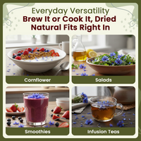 Natural Cornflower Petals Blue - Herbal Tea | Kosher Certified | Origin - Albania