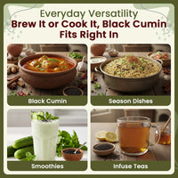 Black Cumin Seeds (Nigella Sativa) Kalonji – Whole Black Seeds - Origin - India