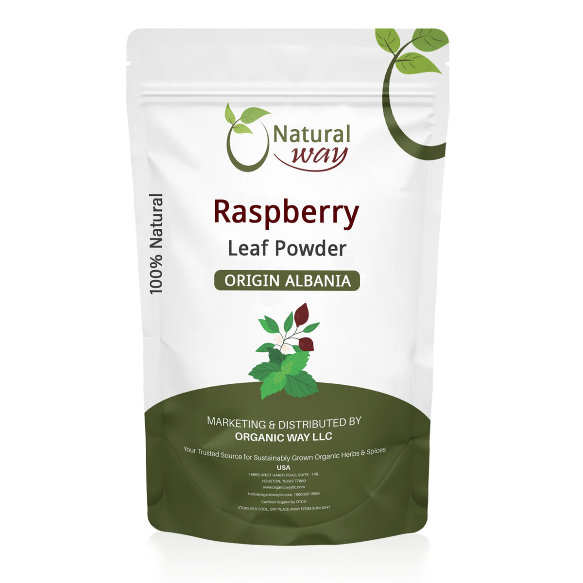 Natural Raspberry Leaf Powder -  European Wild Harvest