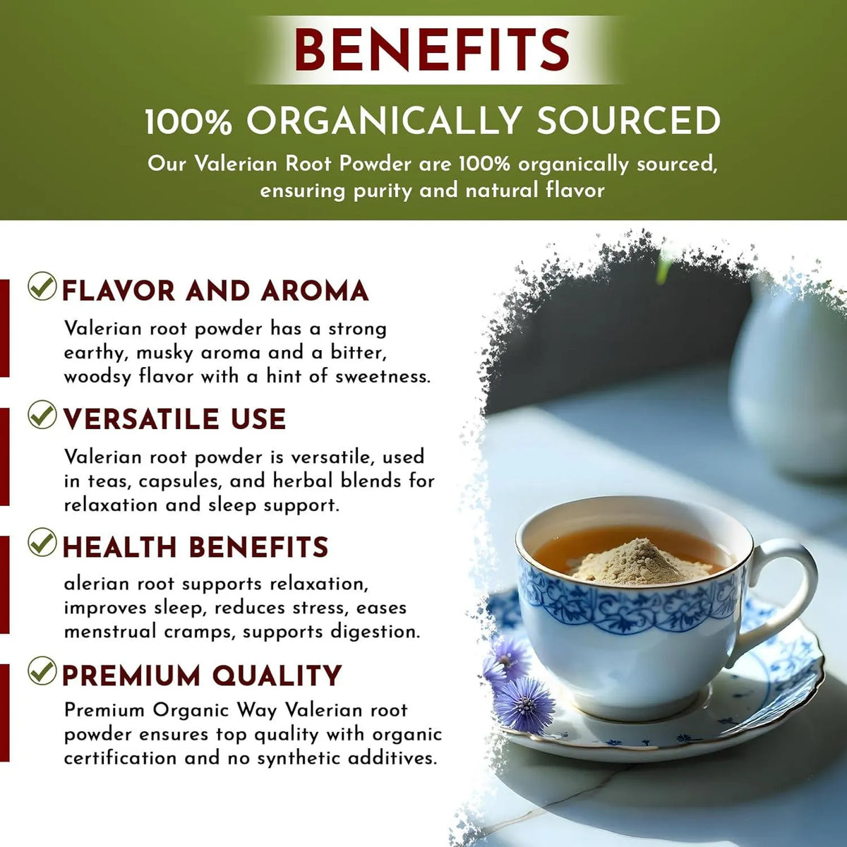 Valerian Root Powder - Herbal Tea - Origin Albania